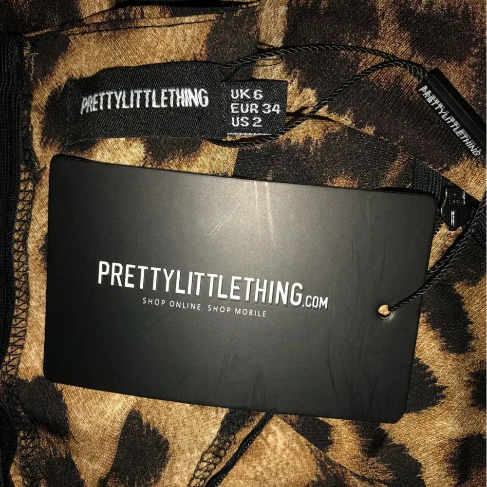 NWT animal print cocktail party dress Sz S - Picture 8 of 9